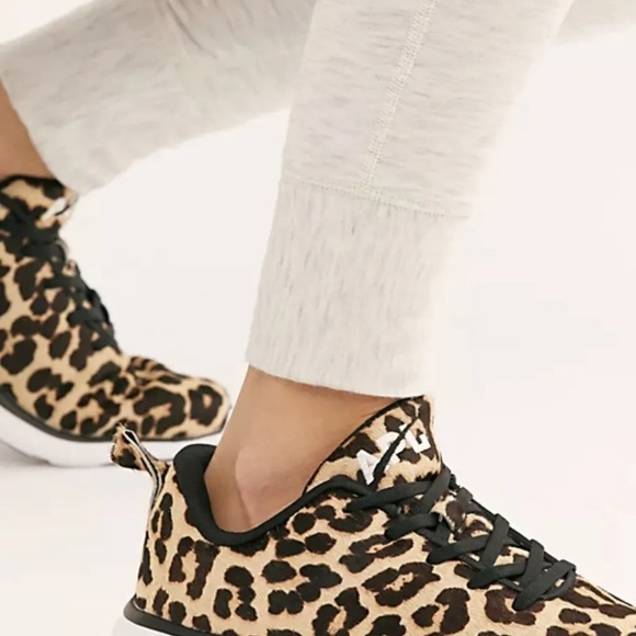 APL Athletic Propulsion Labs Iconic Pro Leopard Print Calf Hair Sneakers - Picture 3 of 15